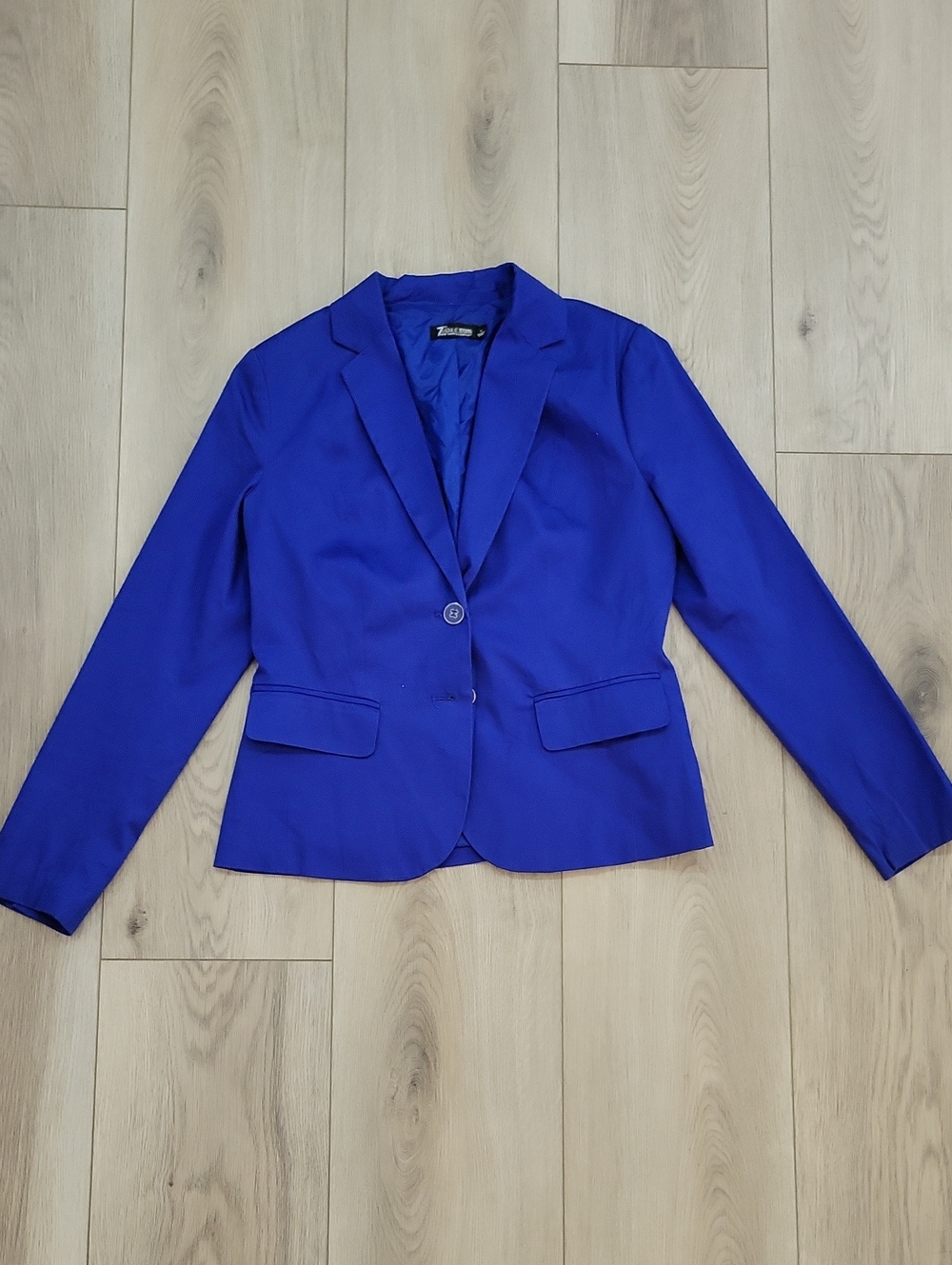 Women's Bright Blue Single-Button Tailored Blazer